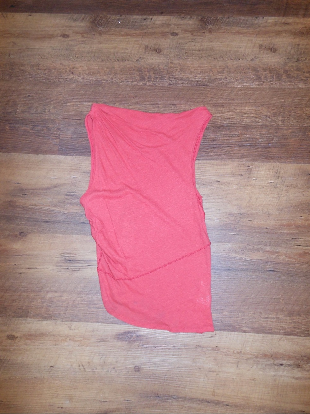 We The Free Coral Asymmetrical Sleeveless Tank Top